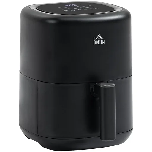 "Heißluftfritteuse 3 L 1300W mit 12 Menüs LED-Display Antihaftbeschichteter Korb Schwarz 29,5 x 23,8 x 30,3 cm image"