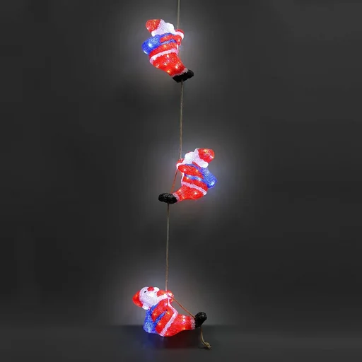 "XXL 3 Figuren Weihnachtsmann 30cm - LED-Acryl image"