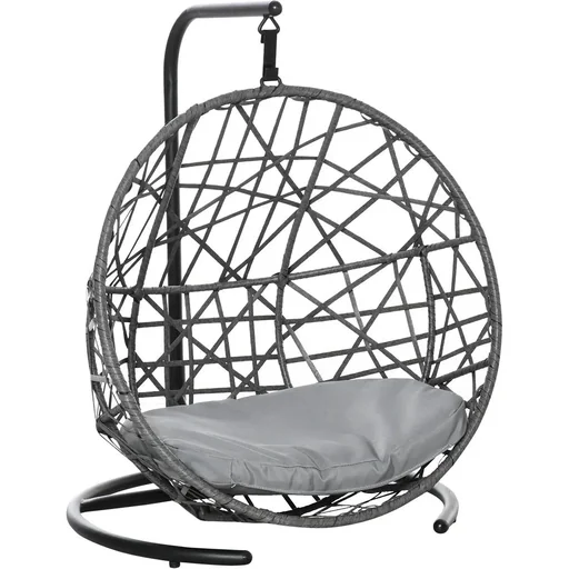 "Rattan-Hängematte für Hunde, Grau+Schwarz 60 x 53 x 76 cm image"
