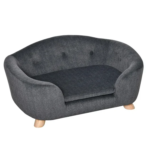 "Haustiersofa Hundematte Hundebett Hundesofa Hundecouch Katzen Sofa mit Kissen Rückentasche Plüsch Schaumstoff Kiefernhol image"
