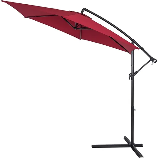 "Sonnenschirm Aluminium Ø 300cm rot mit UV-Schutz 40+ image"