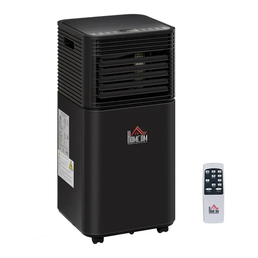 "Mobiles 4-in-1 Klimagerät 24-Stunden-Timer 2 Geschwindigkeitsstufen 860W LED-Display ABS schwarz 30,5 x 32,5 x 68 cm image"