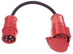 "CEE Adapterleitung mit CEE Stecker 5POL 16 auf CEE Kupplung 32A image"