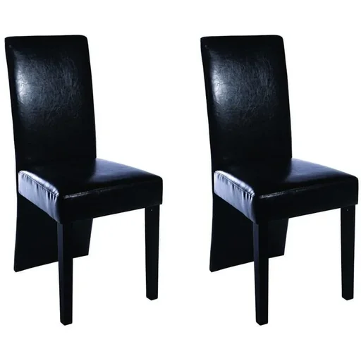 "Esszimmerstühle 2-Sitzer Kunstleder schwarz image"