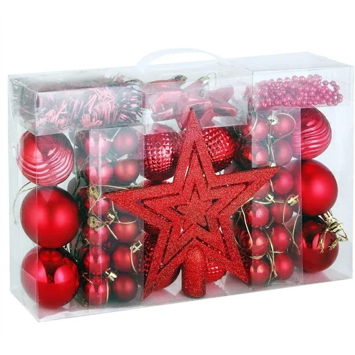 "Christbaumschmuck - Christbaumschmuck rot 66 St. image"