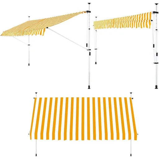 "Klemmmarkise blau/weiß 200cm image"