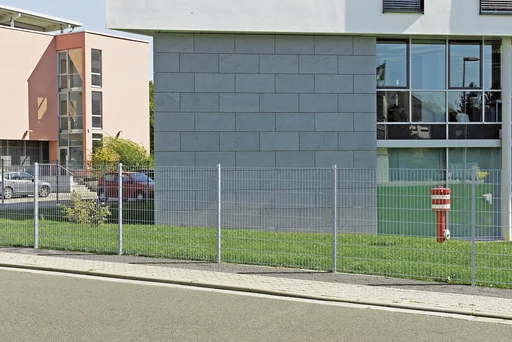 "Doppelstabmattenzaun Komplettset, feuerverzinkt, Höhe 160 cm, Länge 22 m image"