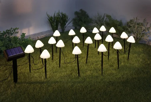 "Solar-Lichterkette "Pilz", mit 20 warmweißen LEDs image"