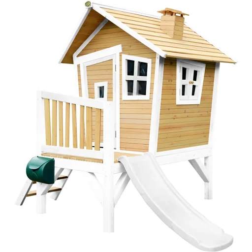 "Robin Spielhaus Braun/Weiß - Weiße Rutsche image"