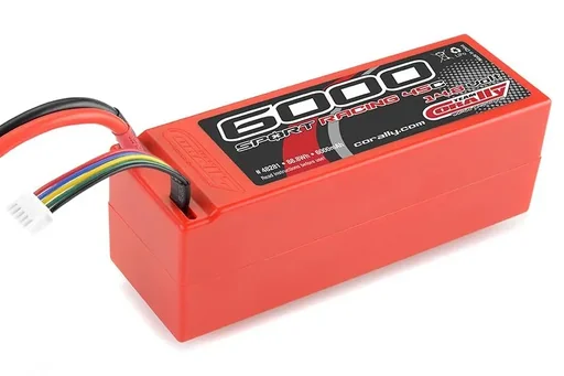 "Wettbewerbs Li-Po Akku Sport Racing "45C", 6000 mAh, 14,8V, 4S, Stick Hardcase, 2 Awg Silikonkabel, T-Plug Buchse image"