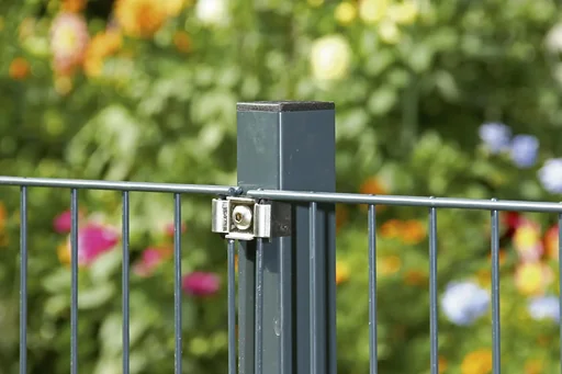 "Doppelstabmattenzaun Komplettset, grün, Höhe 80 cm, Länge 12 m image"