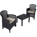 Pro Garden 5-teiliges Garten-Set - Stühle, Kissen und Tisch - 57x59x89cm - Max 120 kg