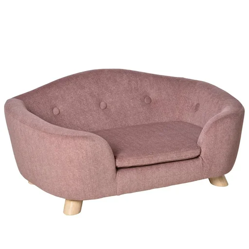 "Haustiersofa Hundematte Hundebett Hundesofa Hundecouch Katzen Sofa mit Kissen Rückentasche Plüsch Schaumstoff Kiefernhol image"