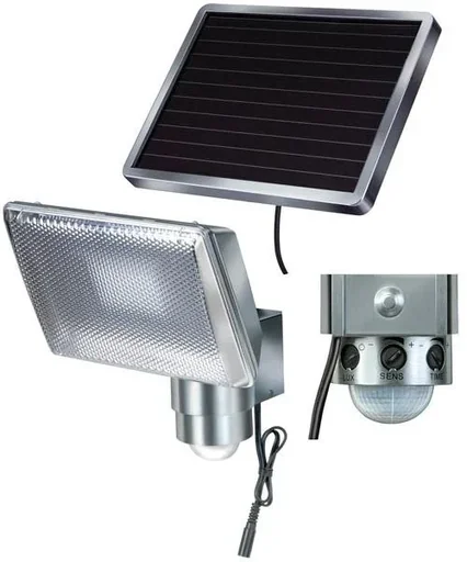 "Solar LED Strahler "SOL 80 ALU" mit Bewegungsmelder - IP44 image"