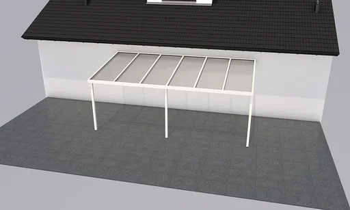 "Terrassendach Premium, weiß, 6110 x 3060 mm - Klima blue image"