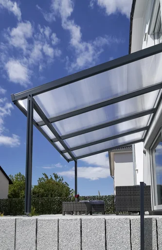 "Terrassendach Premium, anthrazit, 4102 x 4060 mm - 10mm Verbundsicherheitsglas (VSG) image"