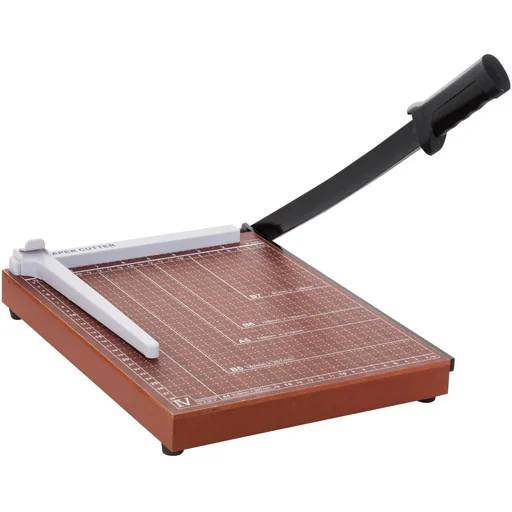 "Papierschneidemaschine Hebelschneider Papierschneider Metall Braun image"