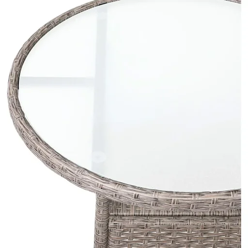 "Poly Rattan Tisch - Ø 60cm - Creme - Rund image"