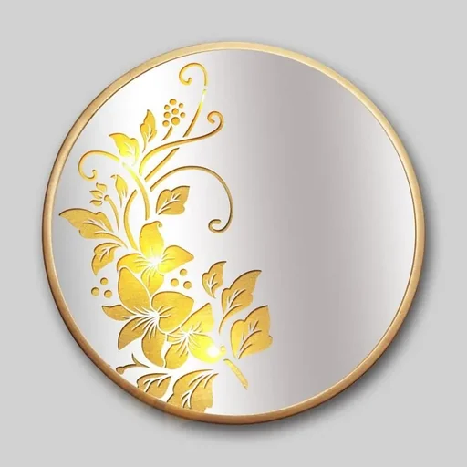 "LED Spiegel mit Blumenmuster image"