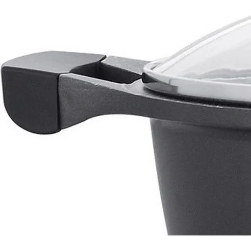 "Suppenauflauf aus Marmor - Mit Glasdeckel schwarz - 26 CM image"