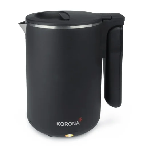"Reise-Wasserkocher 0,6 Liter, doppelwandig, schnurlos, Schwarz, 800 Watt image"