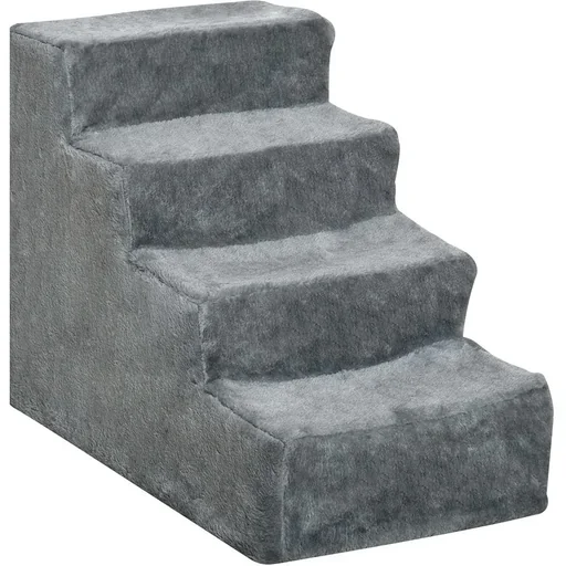 "Haustiertreppe mit abnehmbarem Bezug grau image"