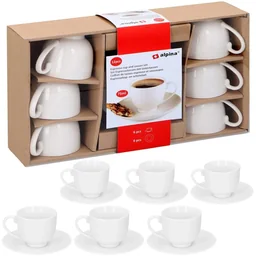 ALPINA Espressotassen 12er Set weiß
