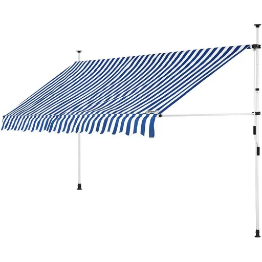 "Klemmmarkise blau/weiß 350cm image"