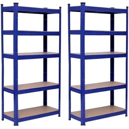 "FSH Regalset MP 148 - 150x75x30 - Max 130 kg pro Regal - Blau - 2 Stück image"