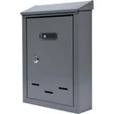 NL Briefkasten mit 2 Tasten - graphit - 285x200x60 mm