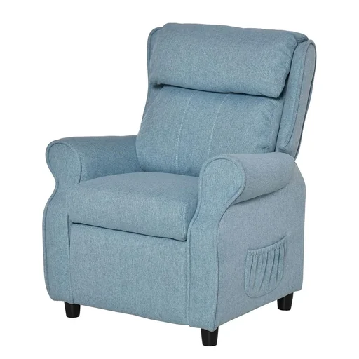 "Kindersofa Kindercouch Kindersessel Stuhl Liegesofa verstellbar mit Fußstütze für 3-8 Jahre Jungen und Mädchen Blau 58x5 image"
