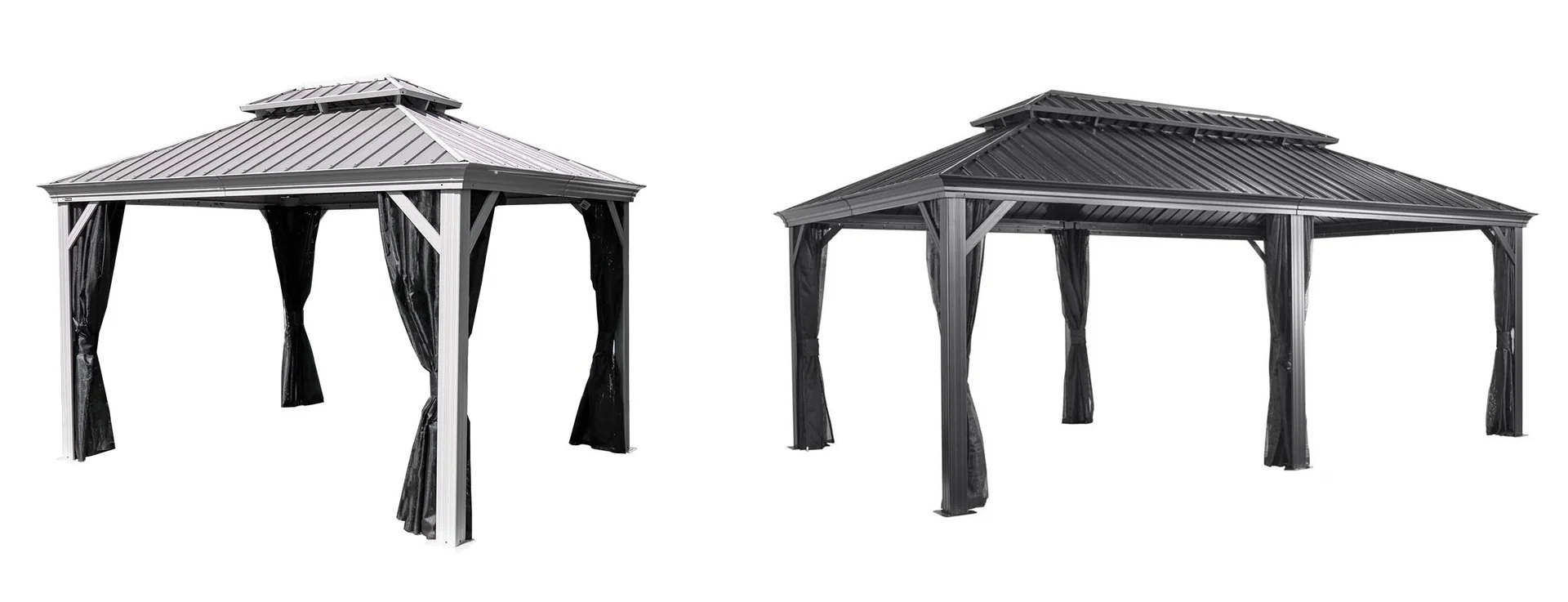 "Sojag Aluminium Pavillon Messina 12×16 ft Anthrazit - mit HardTop image"
