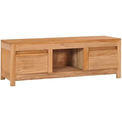 "TV-Schrank 100x30x35 cm massiv Teak image"