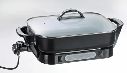 "Keramik Multi-Buffetpfanne, 1500 Watt, mit Glasdeckel image"