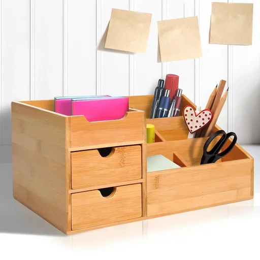"Schreibtischorganizer mit 2 Schubladen natur image"