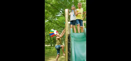 "Holz Kletterwürfel, Outdoor-Kletterwürfel, Kinder, Kletterwand, Kletternetz, Monkey Bar, Trapezstange, Rutsche image"