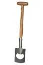 Spaten Freizeitspaten, Flaschenöffner, Holzgriff mit T-Stück