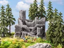 Burgruine, 15,5 x 10 cm, 12 cm hoch