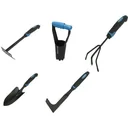 12-teiliges Gartengeräteset mit Schaufel, Harke, Unkrautschieber, Zwiebelpflanzer und Kultivator