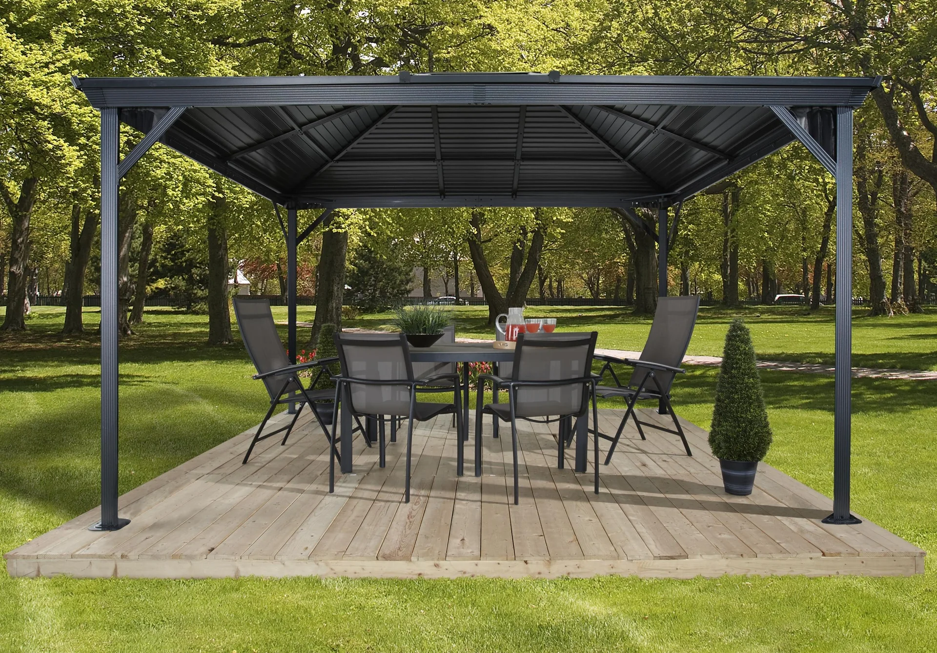"Sojag Aluminium Pavillon Ventura, anthrazit image"