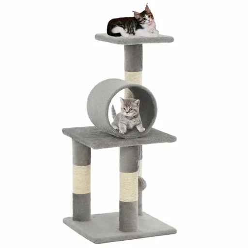 "Sisal-Kratzbaum für Katzen 65 cm grau image"