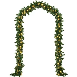 Girlande Weihnachtskranz 10m mit 200 LED's für innen/außen