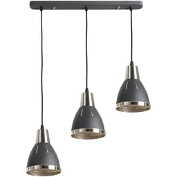 3er Hängeleuchte Deckenstrahler Industrie Vintage E27 40W Küche Bar Metall schwa
