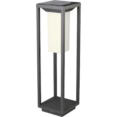 "VT-66 Geführter Solar-Gartenmast - Sockel - Anthrazit - 3000K image"