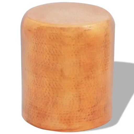 "Hocker / Beistelltisch gehämmertes Aluminium Bronze / Kupfer Farbe image"