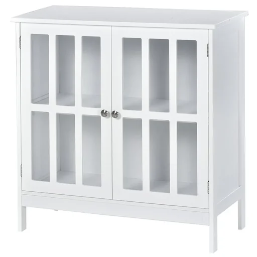 "Küchenschrank Vitrine mit 2 Türen Badezimmerschrank MDF Acryl image"