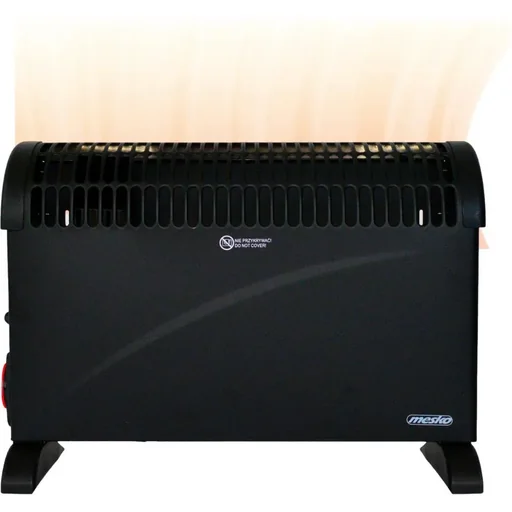 "Mesko Elektrokonvektor - 3 Heizstufen - 2000W - bis zu 20m² - Schwarz - einstellbarer Thermostat image"