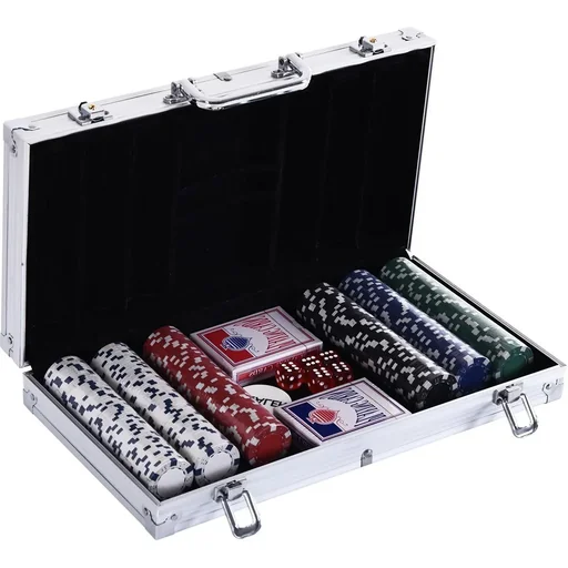 "Pokerkoffer mit 300 Chips silber image"