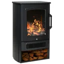 Elektrisches Feuer 1000 W/2000 W mit Flammeneffekt Thermostat 20-25 qm Schwarz