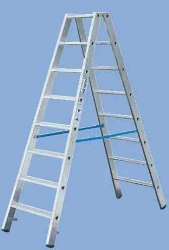"Stufen Doppelleiter 2 x 3 Stufen Leiter Alu image"